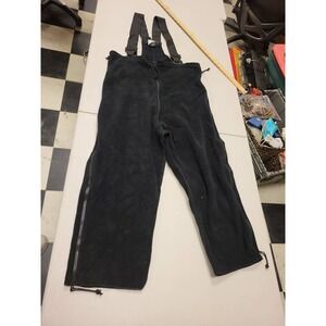Peckham PolarTec Fleece Overalls‎ Cold Weather Bibs Black Large Short Regular